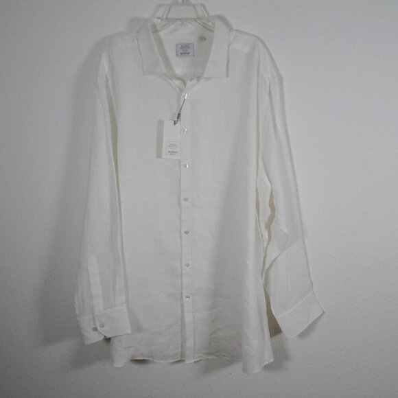 Baird Mcnutt Other - Baird McNutt Linen Button Up Shirt Big Men's Size 4XB White Luxury Resort Beach